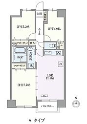 U COURT 西新井 6階3LDKの間取り