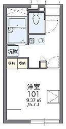レオパレスサージュはまの 1Kの間取図画像
