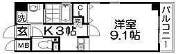 香里プラザ7 1Kの間取図画像