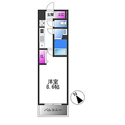 J-ARCTennojiEAST 1Kの間取図画像