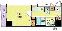東京メトロ半蔵門線 水天宮前駅 徒歩3分の賃貸マンション 2階1Kの間取り