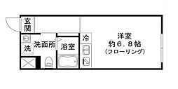 GRAVASENZOKU ワンルームの間取図画像