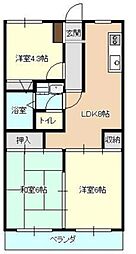 KODAヒルズ新小岩 3LDKの間取図画像