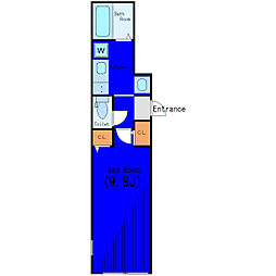 MODULOR五反田 1Kの間取図画像