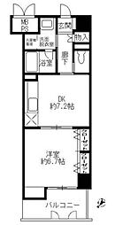 ワイズ新横浜 1DKの間取図画像