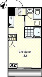 スクウェア・メゾン1号棟 1Kの間取図画像