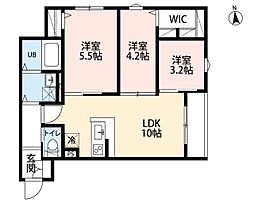 江戸川区一之江3丁目アパート 3LDKの間取図画像