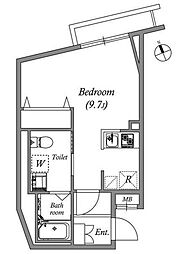 PASEO東武練馬 1階1Kの間取り
