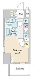 プラウドフラット神楽坂2 1Kの間取図画像