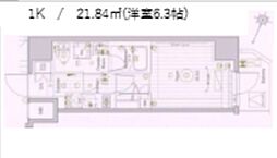 MAKESDESIGN品川NORTH 1Kの間取図画像