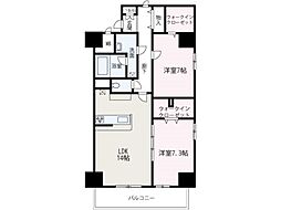 いちえもんレジデンス 2LDKの間取図画像