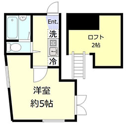 アジュール中野 1Kの間取図画像