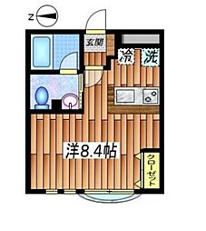 グランディール桜丘 1Kの間取図画像