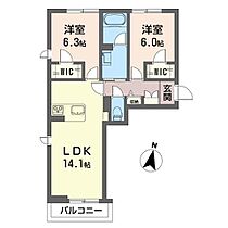 ミュゲ 00301 ｜ 山梨県甲斐市万才571-1（賃貸マンション2LDK・3階・61.59㎡） その2