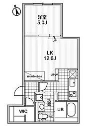 MDM白金台 1LDKの間取図画像