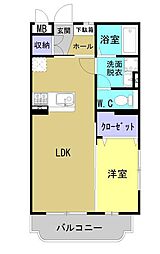 ジョワイユ 1LDKの間取図画像