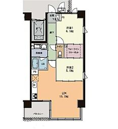 MMCレジデンス 2LDKの間取図画像