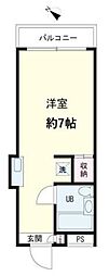 TOP溝の口第2 ワンルームの間取図画像