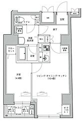 アイル秋葉原NORTH弐番館 1LDKの間取図画像