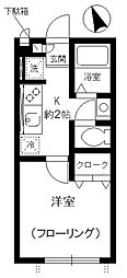 リオン 1階1Kの間取り