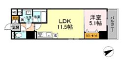 セントラル立川 1LDKの間取図画像