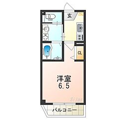 ルミエール栄橋 1Kの間取図画像