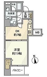 ヴェルステージ秋葉原2 1DKの間取図画像