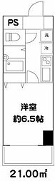 ドミール北新宿2 1Kの間取図画像