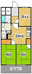 ジュノー・ムカイ 3DKの間取図画像