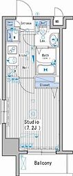 ガーラ・グランディ大森 1Kの間取図画像