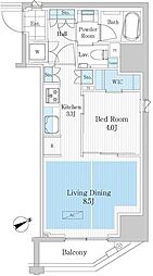 ParkAxis浅草橋2 1LDKの間取図画像