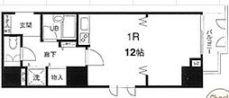 白金アネックス 1DKの間取図画像