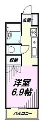 第7宮田追分マンション ワンルームの間取図画像