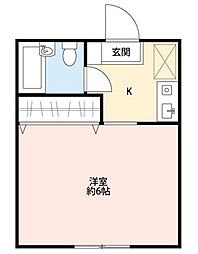 グレイスメゾン 1Kの間取図画像