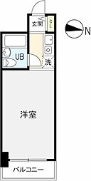 スカイコート下高井戸 ワンルームの間取図画像