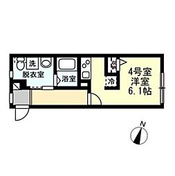 アルム ワンルームの間取図画像