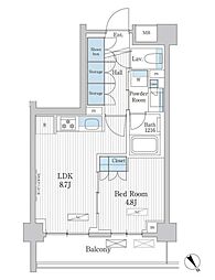 パークアクシス門前仲町テラス 1LDKの間取図画像