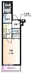 フジパレス堺もずサウス3番館 1Kの間取図画像