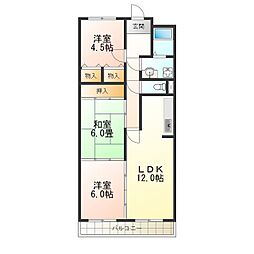 レジェロ住之江 3LDKの間取図画像