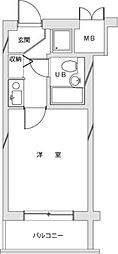 ライオンズテラス武蔵小金井 1Kの間取図画像