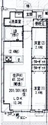 GENOVIA梅島 2LDKの間取図画像