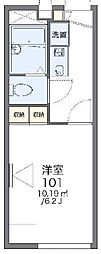 レオパレスレッドホース 1Kの間取図画像