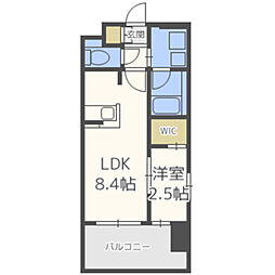 グランフォーレプライム大濠南 1LDKの間取図画像