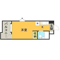 メゾン・ド・カルム ワンルームの間取図画像