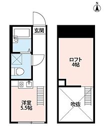 CRASTINE新小岩 ワンルームの間取図画像