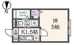 メゾン・ブランシェ 1Kの間取図画像