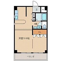 レ・フォール ワンルームの間取図画像