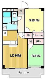 ポポラーレ西都賀 2LDKの間取図画像