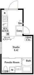 CASA PIAZZA練馬北町 3階ワンルームの間取り
