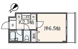 メイフェアフラット 1Kの間取図画像